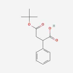 molecular formula C14H18O4 B13392221 (2S)-4-[(2-methylpropan-2-yl)oxy]-4-oxo-2-phenylbutanoic acid 