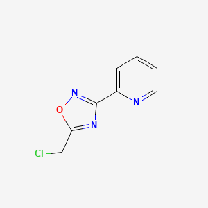 molecular formula C8H6ClN3O B1339227 2-[5-(Chloromethyl)-1,2,4-oxadiazol-3-yl]pyridine CAS No. 90002-06-5