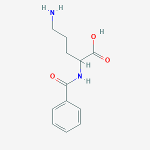molecular formula C12H16N2O3 B13392278 N-Benzoyl-Ornithine 