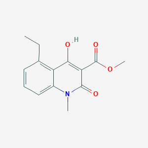 molecular formula C14H15NO4 B13392302 Methyl 5-ethyl-4-hydroxy-1-methyl-2-oxoquinoline-3-carboxylate 