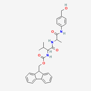 molecular formula C30H33N3O5 B13392411 Fmoc-Val-Ala-PAB-OH 