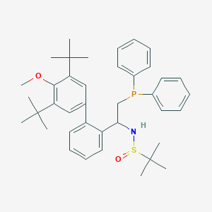 molecular formula C39H50NO2PS B13392472 N-[1-[2-(3,5-ditert-butyl-4-methoxyphenyl)phenyl]-2-diphenylphosphanylethyl]-2-methylpropane-2-sulfinamide 