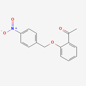molecular formula C15H13NO4 B1339248 1-{2-[(4-Nitrophenyl)methoxy]phenyl}ethan-1-one CAS No. 32437-48-2