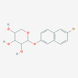 molecular formula C15H15BrO5 B13392490 2-(6-Bromonaphthalen-2-yl)oxyoxane-3,4,5-triol 