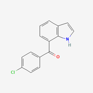 molecular formula C15H10ClNO B13392503 Methanone,(4-chlorophenyl)-1h-indol-7-yl- 