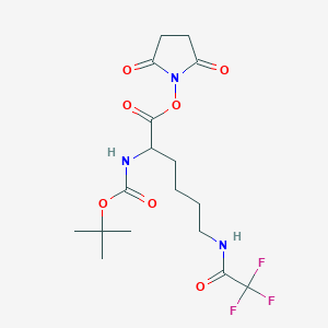 molecular formula C17H24F3N3O7 B13392517 N-alpha-Boc-Nepsilon-trifluoroacetyl-L-lysine N-hydroxysuccinimide ester 