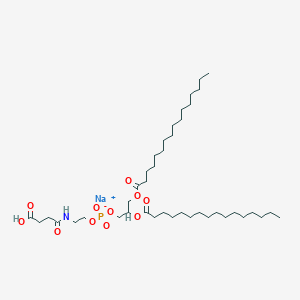 molecular formula C41H77NNaO11P B13392555 sodium;2-(3-carboxypropanoylamino)ethyl 2,3-di(hexadecanoyloxy)propyl phosphate 