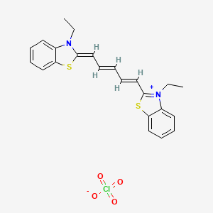 molecular formula C23H23ClN2O4S2 B1339257 3-Ethyl-2-[5-(3-ethyl-1,3-benzothiazol-2(3H)-ylidene)penta-1,3-dien-1-yl]-1,3-benzothiazol-3-ium perchlorate CAS No. 22268-65-1