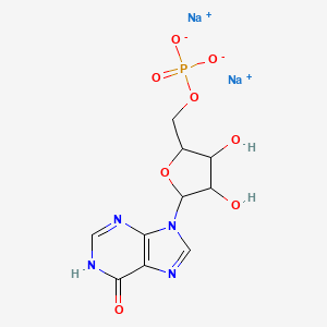 molecular formula C10H11N4Na2O8P B13392581 disodium [3,4-dihydroxy-5-(6-oxo-3H-purin-9-yl)-2-oxolanyl]methyl phosphate 