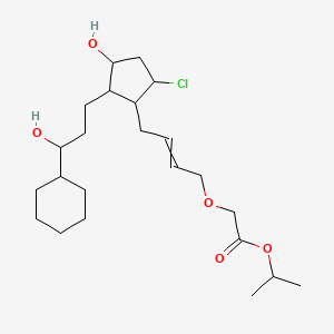 molecular formula C23H39ClO5 B13392584 Propan-2-yl 2-[4-[5-chloro-2-(3-cyclohexyl-3-hydroxypropyl)-3-hydroxycyclopentyl]but-2-enoxy]acetate 