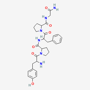 molecular formula C30H38N6O6 B13392591 H-DL-Tyr-DL-Pro-DL-Phe-DL-Pro-Gly-NH2 