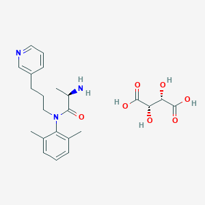 (2R)-2-amino-N-(2,6-dimethylphenyl)-N-(3-pyridin-3-ylpropyl)propanamide;(2S,3S)-2,3-dihydroxybutanedioic acid