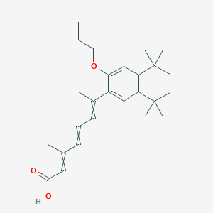 molecular formula C26H36O3 B13392601 3-Methyl-7-(5,5,8,8-tetramethyl-3-propoxy-6,7-dihydronaphthalen-2-yl)octa-2,4,6-trienoic acid 