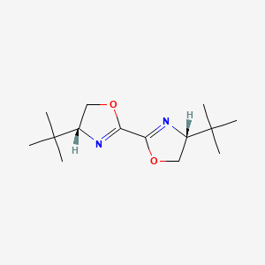 molecular formula C14H24N2O2 B13392660 (4R,4'R)-4,4'-Bis(1,1-dimethylethyl)-4,4',5,5'-tetrahydro-2,2'-bioxazole 