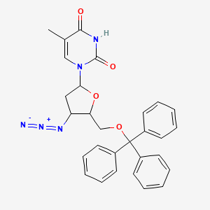 molecular formula C29H27N5O4 B13392682 1-[4-Azido-5-(trityloxymethyl)oxolan-2-yl]-5-methylpyrimidine-2,4-dione 