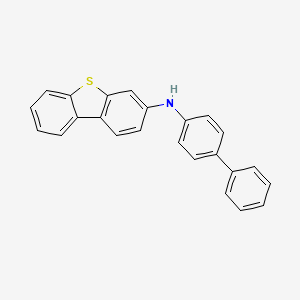 molecular formula C24H17NS B13392683 N-[1,1'-biphenyl]-4yl-dibenzothiophene-3-amine 