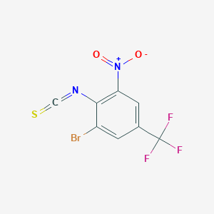 molecular formula C8H2BrF3N2O2S B13392695 2-Bromo-4-trifluoromethyl-6-nitrophenylisothio-cyanate 