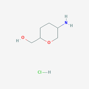 molecular formula C6H14ClNO2 B13392709 [(2S,5R)-5-aminooxan-2-yl]methanol hydrochloride 