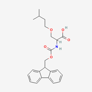 molecular formula C23H27NO5 B13392735 2-(9H-fluoren-9-ylmethoxycarbonylamino)-3-(3-methylbutoxy)propanoic acid 