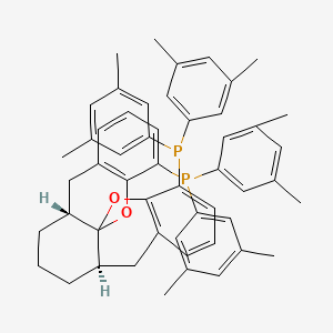 molecular formula C52H54O2P2 B13392762 (+)-1,13-Bis[di(3,5-dimethylphenyl)phosphino]-(5aR,8aR,14aR)-5a,6,7,8,8a,9-hexahydro-5H-[1]benzopyrano[3,2-d]xanthene 