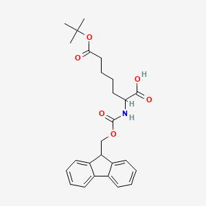 molecular formula C26H31NO6 B13392817 2-(9H-fluoren-9-ylmethoxycarbonylamino)-7-[(2-methylpropan-2-yl)oxy]-7-oxoheptanoic acid 