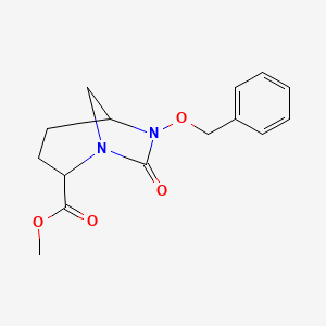 molecular formula C15H18N2O4 B13392894 Methyl 6-benzyloxy-7-oxo-1,6-diazabicyclo[3.2.1]octane-2-carboxylate 