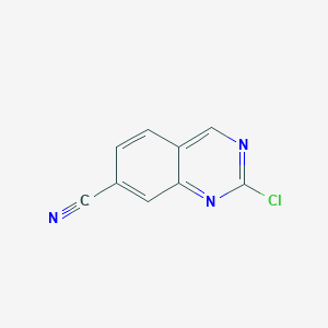 molecular formula C9H4ClN3 B13392901 2-Chloroquinazoline-7-carbonitrile 