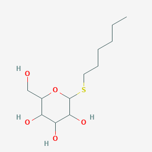 molecular formula C12H24O5S B13392910 Galactopyranoside, 1-hexylthio-1-deoxy- 