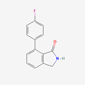 molecular formula C14H10FNO B1339292 7-(4-Fluorophenyl)isoindolin-1-one CAS No. 200049-49-6