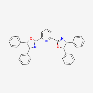molecular formula C35H27N3O2 B13392931 2,6-Bis[(4R,5S)-4,5-dihydro-4,5-diphenyl-2-oxazolyl] Pyridine 