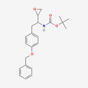 molecular formula C22H27NO4 B13392939 tert-butyl N-[1-(oxiran-2-yl)-2-(4-phenylmethoxyphenyl)ethyl]carbamate 
