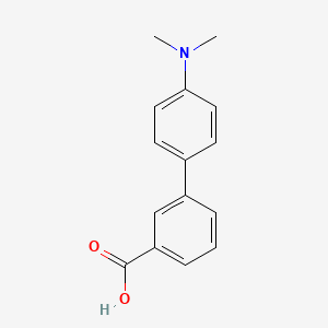 molecular formula C15H15NO2 B1339296 4'-(二甲氨基)-[1,1'-联苯]-3-羧酸 CAS No. 893737-65-0