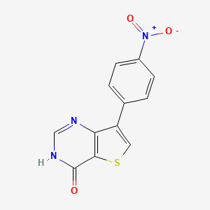 molecular formula C12H7N3O3S B13392970 7-(4-Nitrophenyl)-3h-thieno[3,2-d]pyrimidin-4-one 