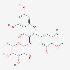 molecular formula C22H22O12 B13392986 Mearnsetin 3-rhamnoside; Myricetin 4'-methyl ether-3-O-rhamnoside 