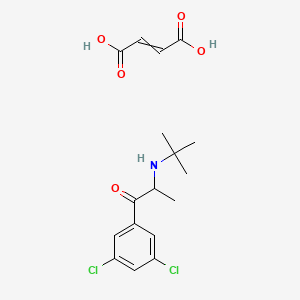 molecular formula C17H21Cl2NO5 B13392994 5-ChloroBupropion-d9Fumarate 