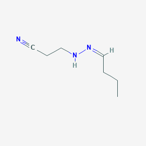 molecular formula C7H13N3 B13393033 3-[(2E)-2-Butylidenehydrazino]propanenitrile 
