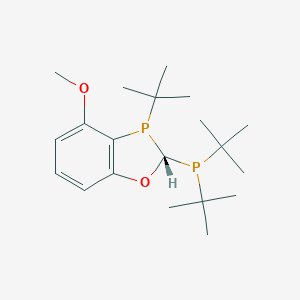 molecular formula C20H34O2P2 B13393045 ditert-butyl-[(2S)-3-tert-butyl-4-methoxy-2H-1,3-benzoxaphosphol-2-yl]phosphane 