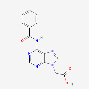 molecular formula C14H11N5O3 B1339306 2-(6-Benzamido-9H-purin-9-yl)acetic acid CAS No. 171486-04-7