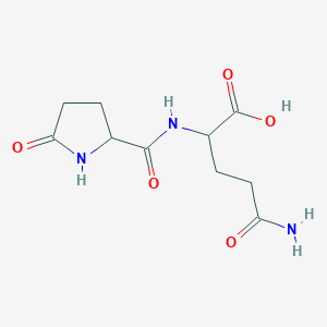 molecular formula C10H15N3O5 B13393084 Pyro-L-glutaminyl-L-glutamine 