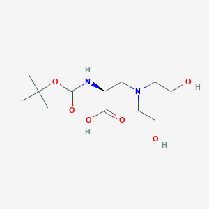 molecular formula C12H24N2O6 B13393125 Boc-beta-N,N-diethanolamino-L-Ala 