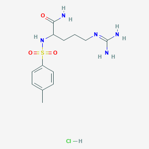 molecular formula C13H22ClN5O3S B13393140 Pentanamide,5-[(aminoiminomethyl)amino]-2-[[(4-methylphenyl)sulfonyl]amino]-,monohydrochloride, (2S)-(9CI) 