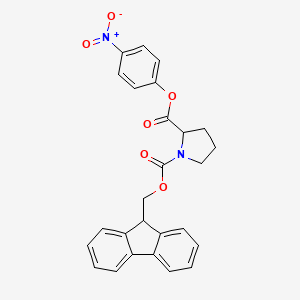 molecular formula C26H22N2O6 B13393190 Fmoc-L-proline 4-nitrophenyl ester 