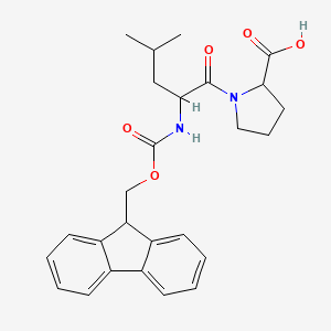 molecular formula C26H30N2O5 B13393403 1-[2-({[(9H-fluoren-9-yl)methoxy]carbonyl}amino)-4-methylpentanoyl]pyrrolidine-2-carboxylic acid 