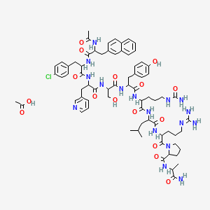 molecular formula C72H96ClN17O16 B13393409 SB-075 acetate;NS-75A 