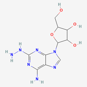 molecular formula C10H15N7O4 B13393423 Hydrazinoadenosine impurity 2 