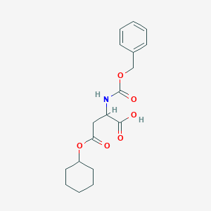 molecular formula C18H23NO6 B13393431 N-Cbz-O4-cyclohexyl-L-aspartic acid 