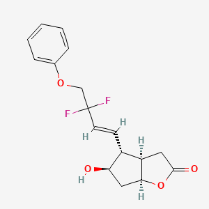 molecular formula C17H18F2O4 B1339351 (3aR,4R,5R,6aS)-4-((E)-3,3-Difluoro-4-phenoxybut-1-en-1-yl)-5-hydroxyhexahydro-2H-cyclopenta[b]furan-2-one CAS No. 209861-01-8