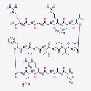 molecular formula C93H155N31O26 B13393526 [Ala92]-p16 (84-103) 