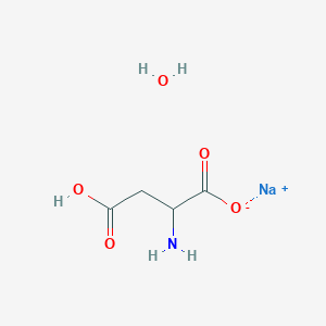 molecular formula C4H8NNaO5 B13393627 Sodium;2-amino-4-hydroxy-4-oxobutanoate;hydrate 