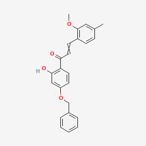 molecular formula C24H22O4 B13393632 1-(2-Hydroxy-4-phenylmethoxyphenyl)-3-(2-methoxy-4-methylphenyl)prop-2-en-1-one 